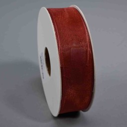 Nastro in "Organza" - 25 Mm x 50 M / Bordeaux