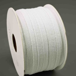Nastro Cotone "Twill" - 15 Mm x 25 M / Bianco