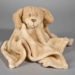 Panno per abbracci con Cagnolino - 38x38 Cm / Beige