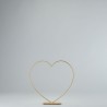 Cuore in metallo con base - Oro / 25 Cm