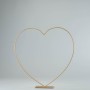 Cuore in metallo con base - Oro / 39 Cm