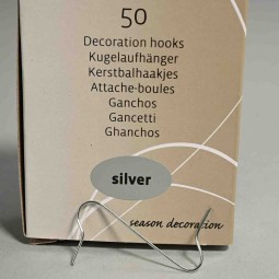 Ganci per Palline Natalizie color Argento