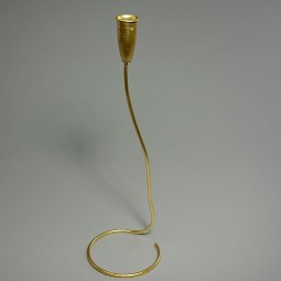 Porta candela color oro - 11x38 Cm