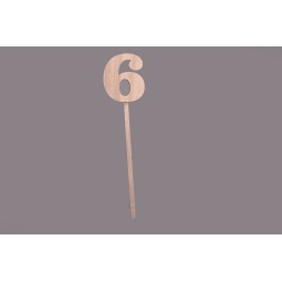 Sagoma numerica in legno - Numero 6