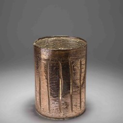 Cilindro in vetro Rosa/Oro - 29x35,5 Cm