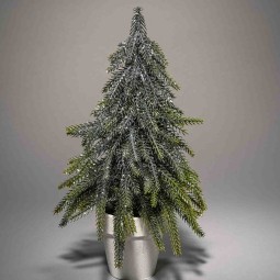 Abete verde con glitter - H 26 Cm