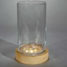 Base in legno con LED - D 14 CM