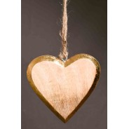 Cuore in legno di Mango - 10x10 Cm / Naturale