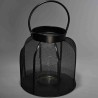 Lanterna in metallo - 25x25,5 Cm / Nero