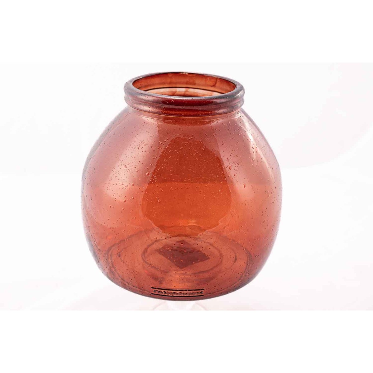 Vaso in vetro riciclato - 21x20 Cm / Rosso