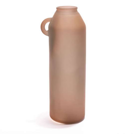 Vaso in vetro riciclato - Beige satin / D 17x45 Cm