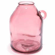 Vaso in vetro riciclato - Rosa chiaro - D 21,5x25,5 Cm