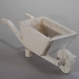 Carriola portafiori in legno - 2 Dimensioni - 48x14x18 cm