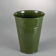 Vaso in metallo - Verde oliva / D 13 Cm