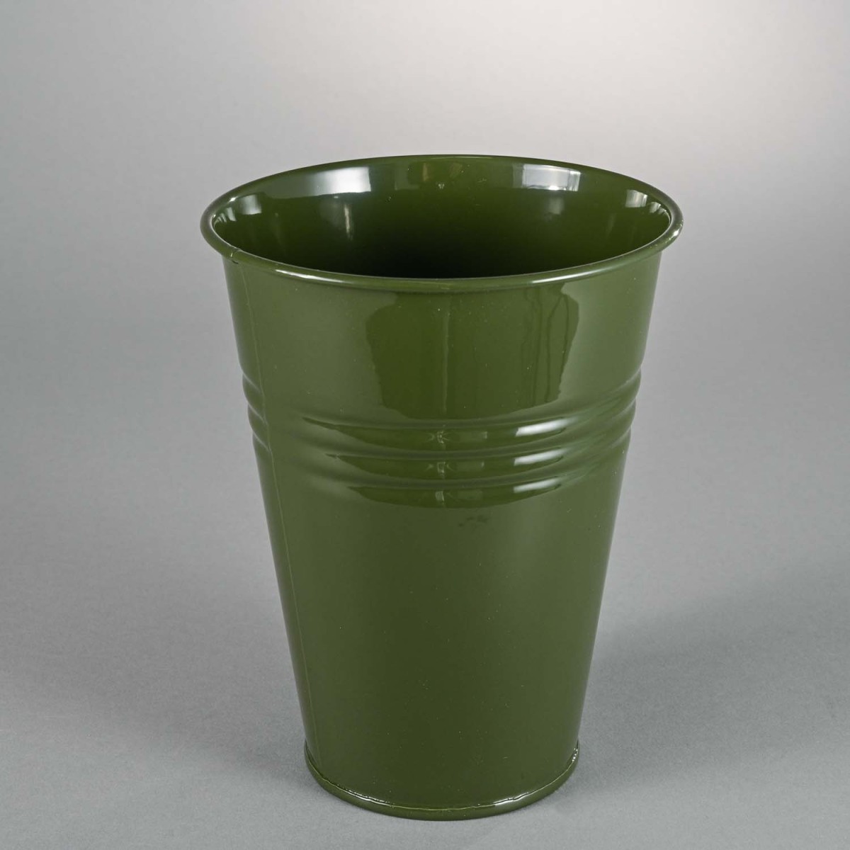 Vaso in metallo - Verde oliva / D 13 Cm