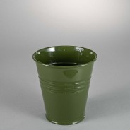 Vaso in metallo - Verde oliva / D 12 Cm