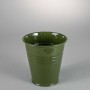 Vaso in metallo - Verde oliva / D 12 Cm