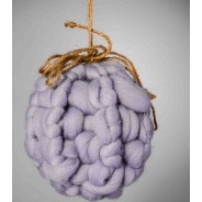 Pallina in Lana - D 12 Cm - 1 Pezzo - Bianco - Viola