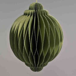 Pallina in carta da appendere - 15x20 Cm / Verde