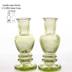 Portacandele "Venice" 12 Pezzi - 5,5x12 Cm / Verde