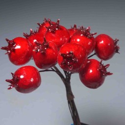 Bacche rosse in pick 12 Mazzi - 9 Cm