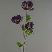 Papavero ramificato con 3 fiori - 70 cm in vari colori - Viola scuro