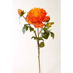 Peonia con bocciolo - 55 CM in diversi colori - Arancione