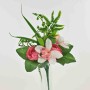 Ranuncoli ed Orchidee in mazzo frontale da 26 cm. in diversi colori - Rosa