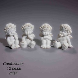 Angelo del silenizio 4,5cm bianco 12  PZ