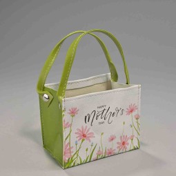 Borsa "Happy Mother's day" - 13x8x11 Cm / Bianco