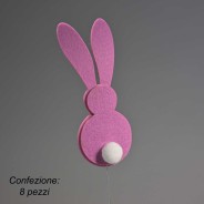 Conigli in feltro in pick 8 Pezzi - 58 Cm / Lilla