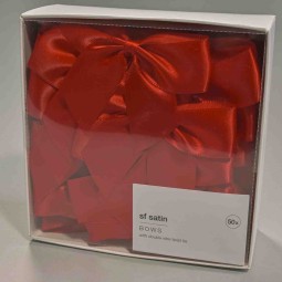 Nastri in organza 50 Pezzi - 8x6 Cm / Rosso