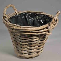 Cesto tondo con manici - 25x19 Cm / Naturale