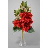 Dalie in mazzo frontale - 55 Cm / Rosso