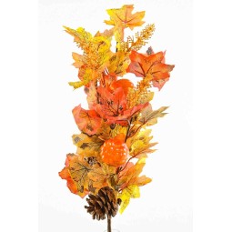 Foglie in ramo - 54 Cm / Arancione