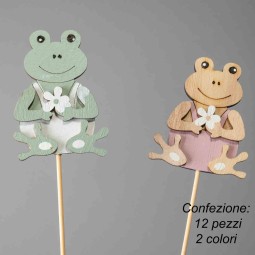 Ranocchie decorative in pick 12 Pezzi - 45 Cm / Color mix