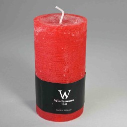 Moccolo candela rustico  - 58x120 Mm / Rosso