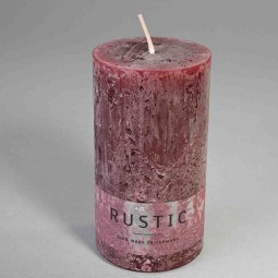 Moccolo candela rustico  - 60x110 Mm / Bordeaux