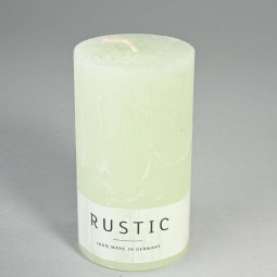 Moccolo candela rustico  - 60x110 Mm / Verde chiaro