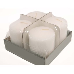 Moccoli candela 4 Pezzi - 80x100 Mm / Bianco