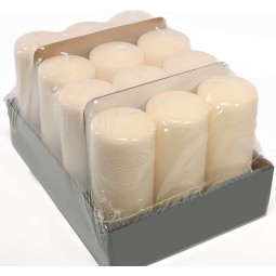 Moccoli candela 12 Pezzi - 60x150 Mm / Bianco lana