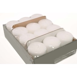 Moccoli candela 12 Pezzi - 60x80 Mm / Bianco