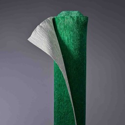 Carta crespa 160 gr.  in diversi colori metallizzati - Verde