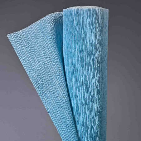 Carta crespa cm. 50 x 2,5 m in vari colori - Azzurro
