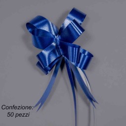 Fiocco da tirare in diverse dimensioni e colori metal - Blu