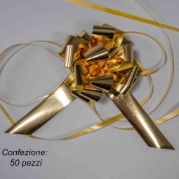 Fiocco da tirare in diverse dimensioni e colori metal - Oro