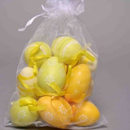 Uova in plastica 12 Pezzi - 6x4 Cm / Giallo