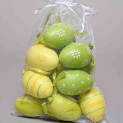 Uova in plastica 12 Pezzi - 6x4 Cm / Verde