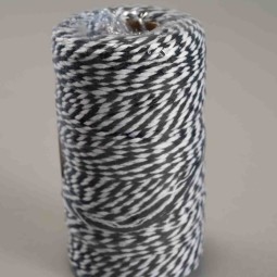 Cordino bicolore - 2 Mm x 100 M / Nero