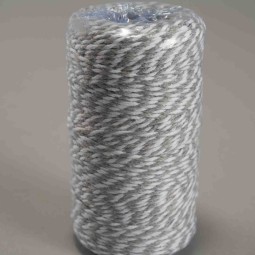 Cordino bicolore - 2 Mm x 100 M / Grigio